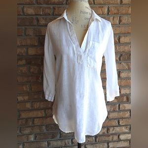 Bella Dahl White Linen Top